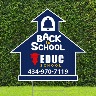 24" x 24" Church Shaped Yard Signs - Full Color