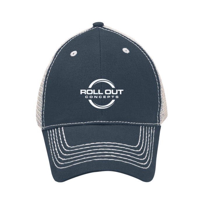 Imprinted Heavy Stitch Caps with Mesh