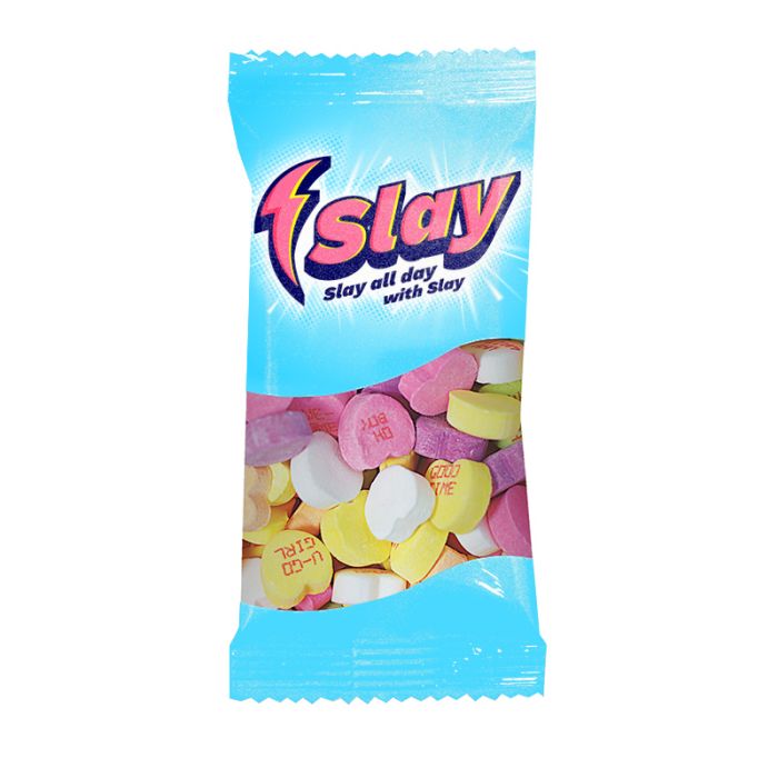 Custom Clear Plastic Snack Pack Bags with Conversation Hearts