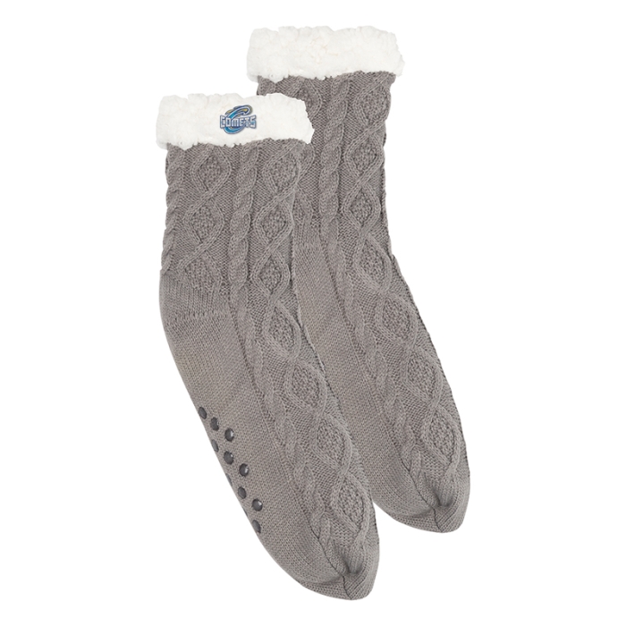 Custom Cozy Cable Knit Slipper Socks