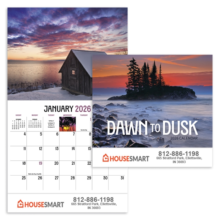 Custom Dawn to Dusk Appointment Stapled Wall Calendars