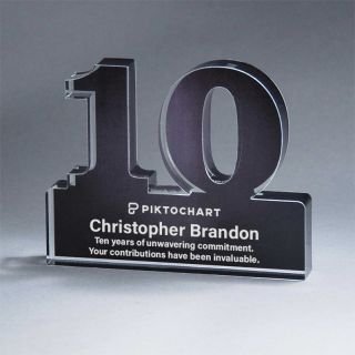 Freestanding 10 Year Anniversary Awards