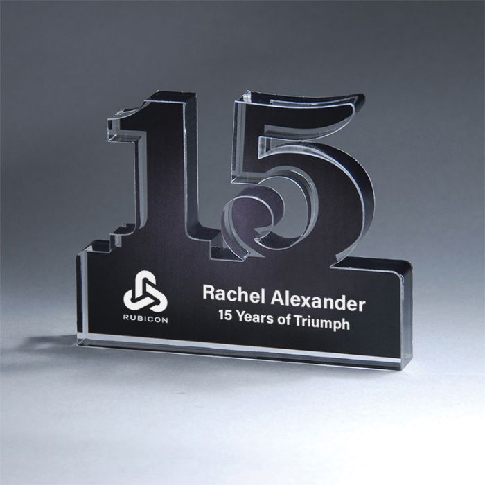 Customized Freestanding 15 Year Anniversary Awards