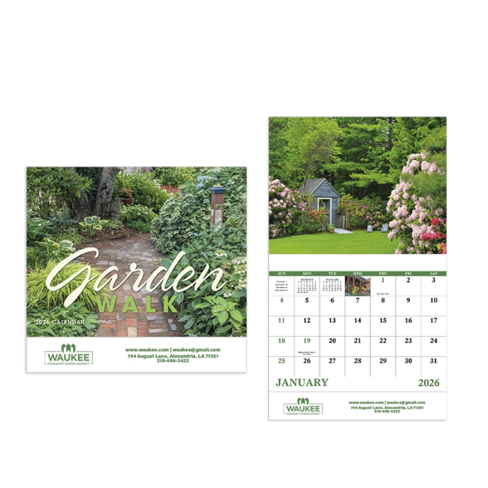 Custom Garden Walk Stapled Calendars