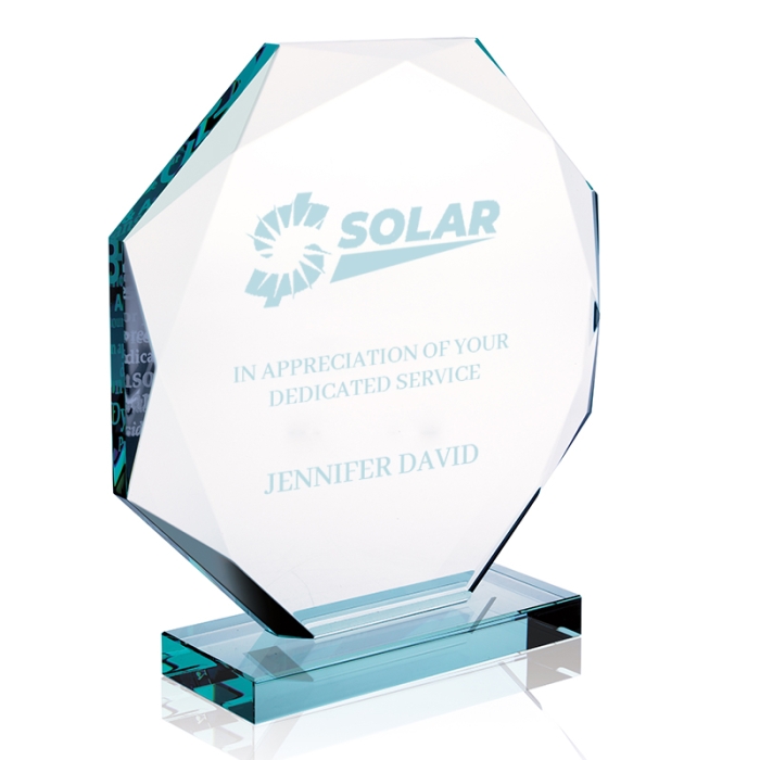 Custom Jade Octagon AwardsMedium
