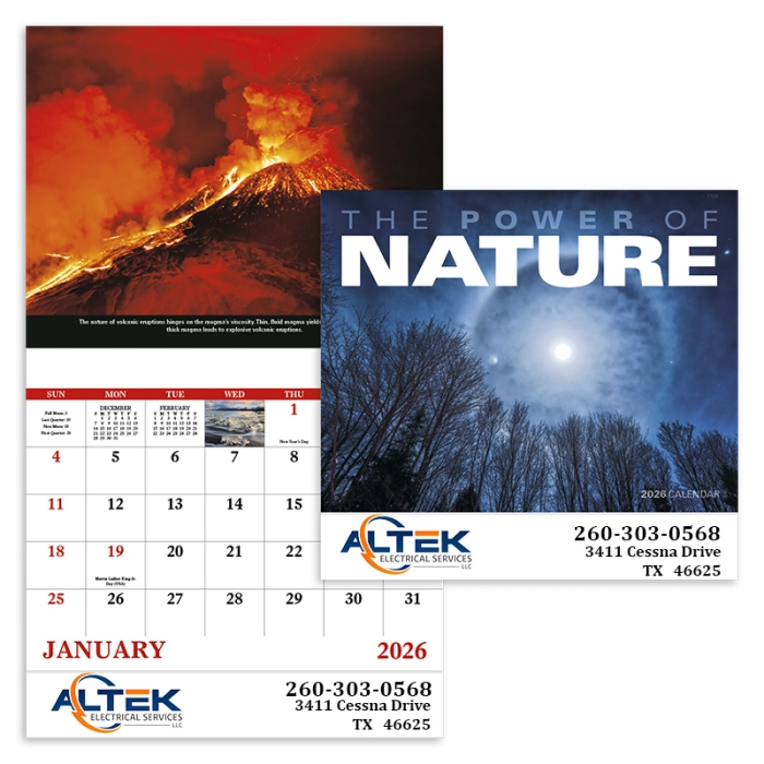 Custom Power of Nature Stapled Calendars