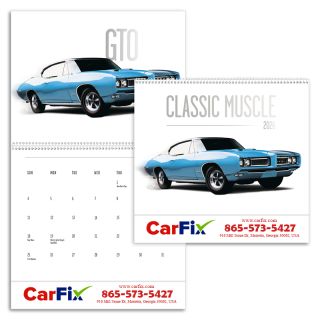 Printed Classic Muscle Cars Wall Calendars
