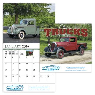 Printed Classic Trucks Appointment Stapled Wall Calendars