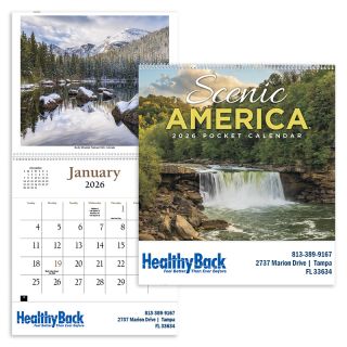 Printed Scenic America Pocket Wall Calendars
