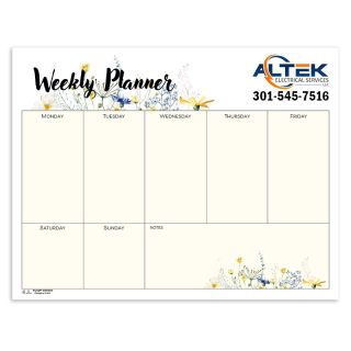 Small Weekly Floral Desk Pads
