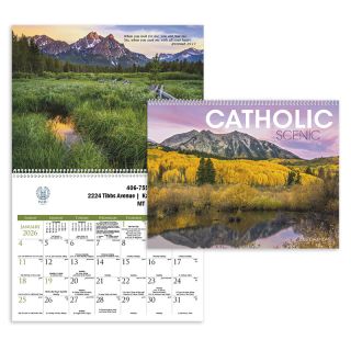 Printed Catholic Scenic Wall Calendars