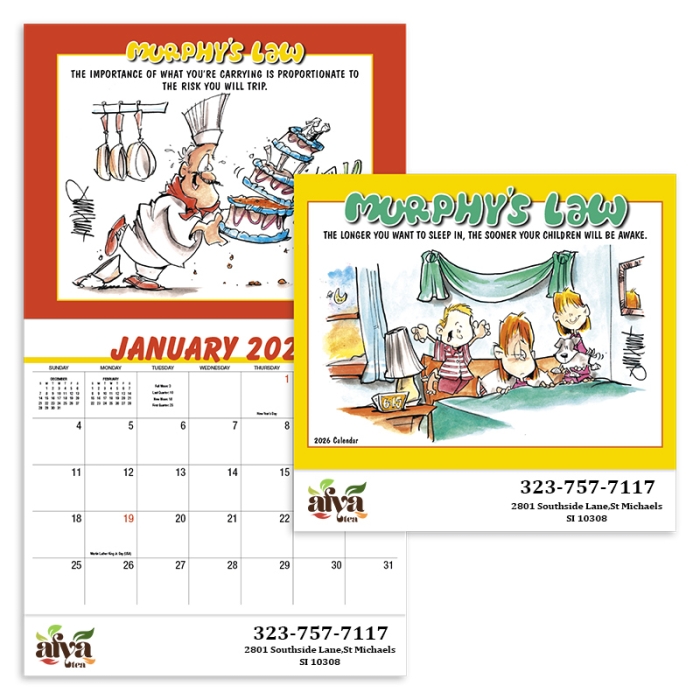 Customized Murphy's Law Appointment Stapled Wall Calendars