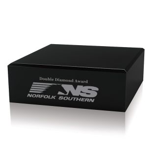 ized Square Black Glass Base Awards