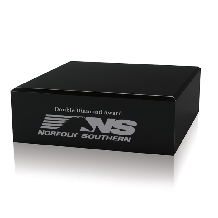 Customized Square Black Glass Base Awards
