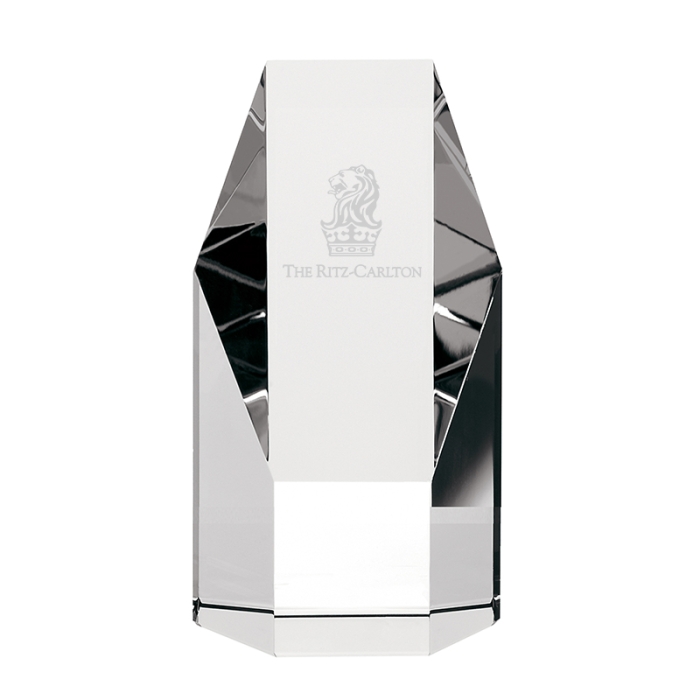 Imprinted 5 Inch Hexagonal Tower Awards