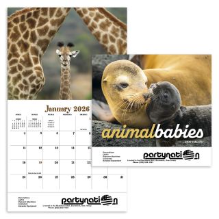 Animal Babies Appointment Stapled Wall Calendars
