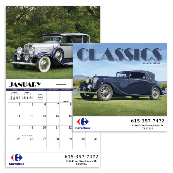 Personalized Classics Appointment Stapled Wall Calendars