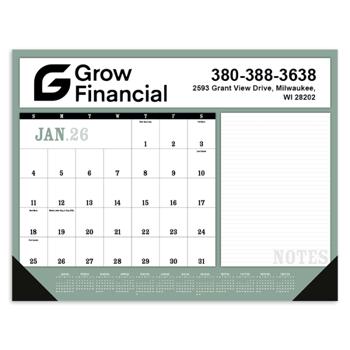 Promotional Notes Desk Pads with Vinyl Corners
