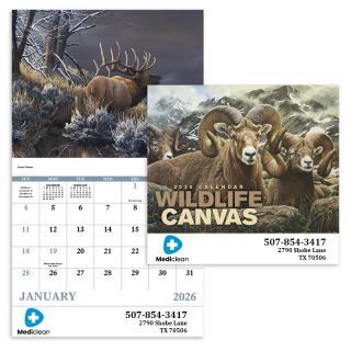 Wildlife Canvas Stapled Calendars