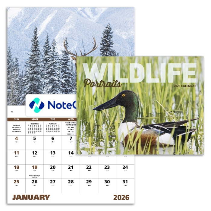 Promotional Wildlife Portraits Window Calendars